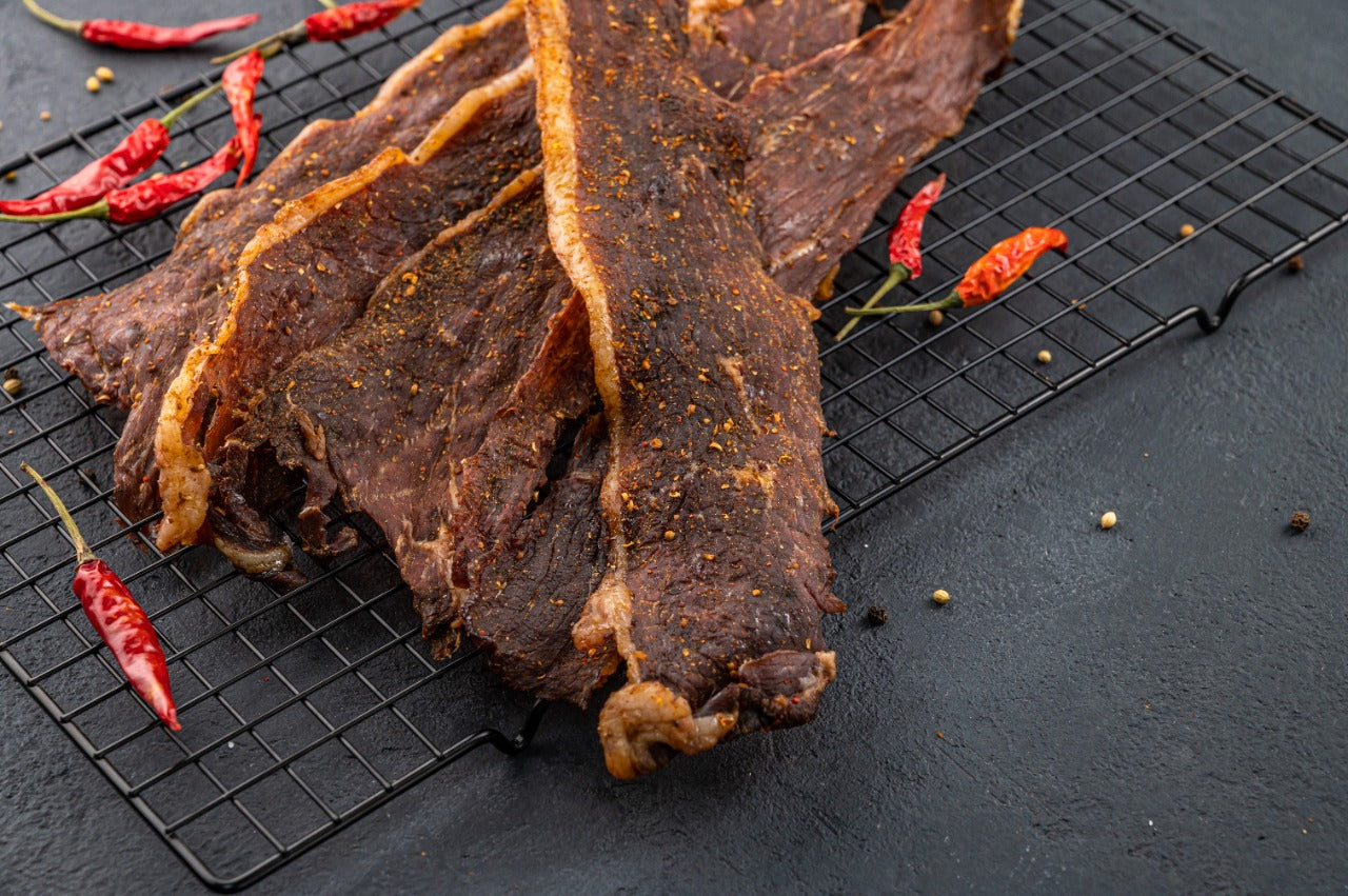 BEEF BILTONG LEAVES HOT CHILLI (CHOOSE WEIGHT)