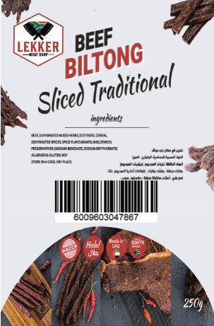 BEEF BILTONG SLICED (CHOOSE WEIGHT)