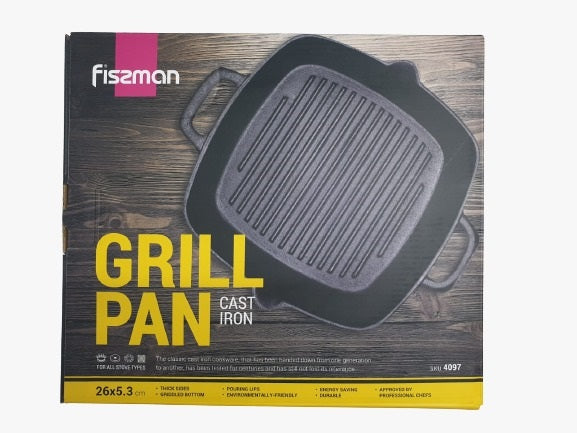 FISSMAN SQUARE GRILL PAN 26X5.3 CM