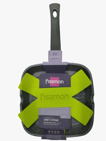 FISSMAN SQUARE GRILL PAN GREY STONE 24X4 CM