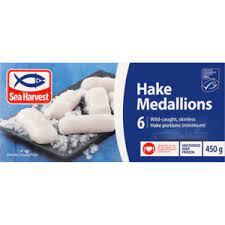 SEA HARVEST HAKE MEDALLIONS 450G