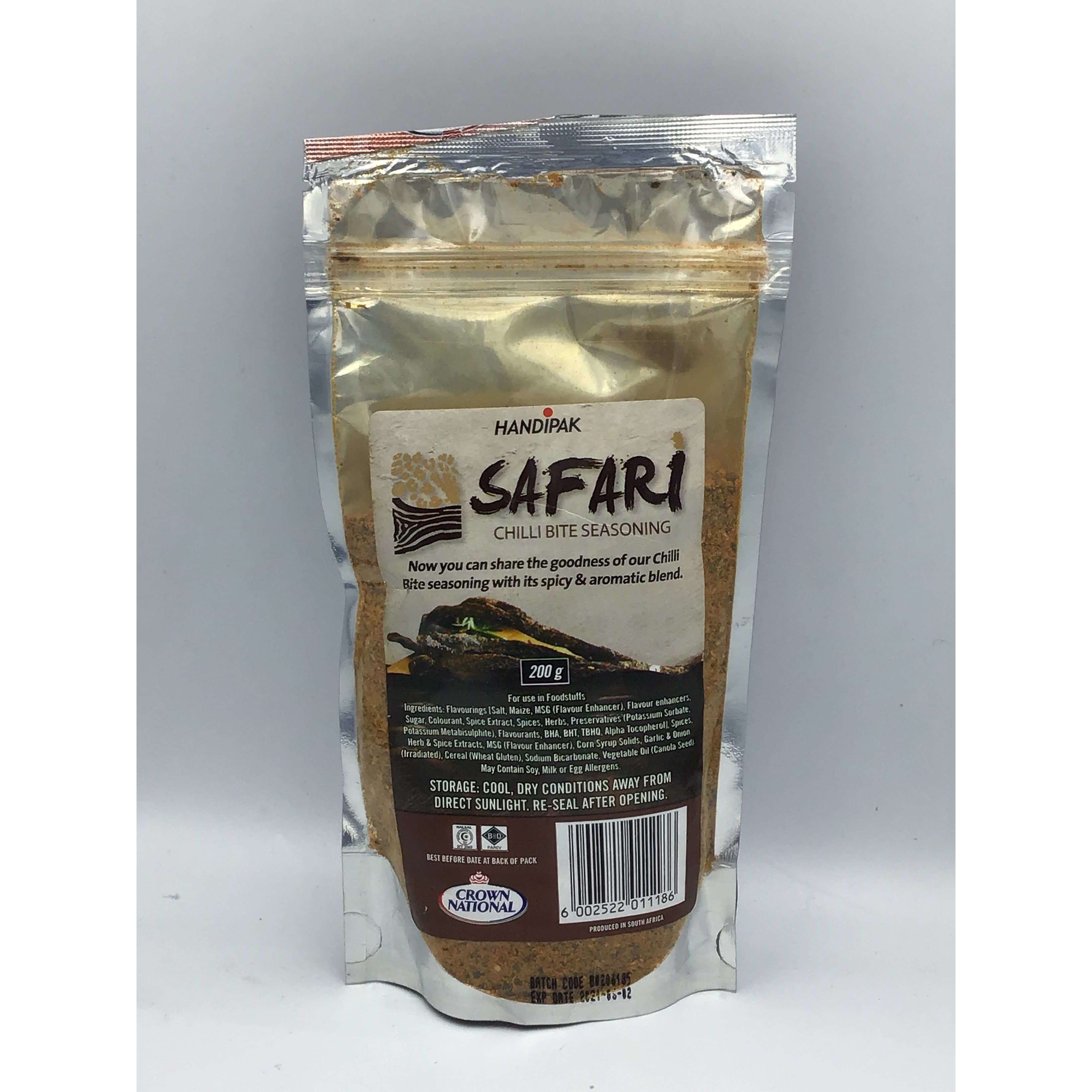 CROWN NATIONAL SAFARI CHILLI BITE SEASONING 200G