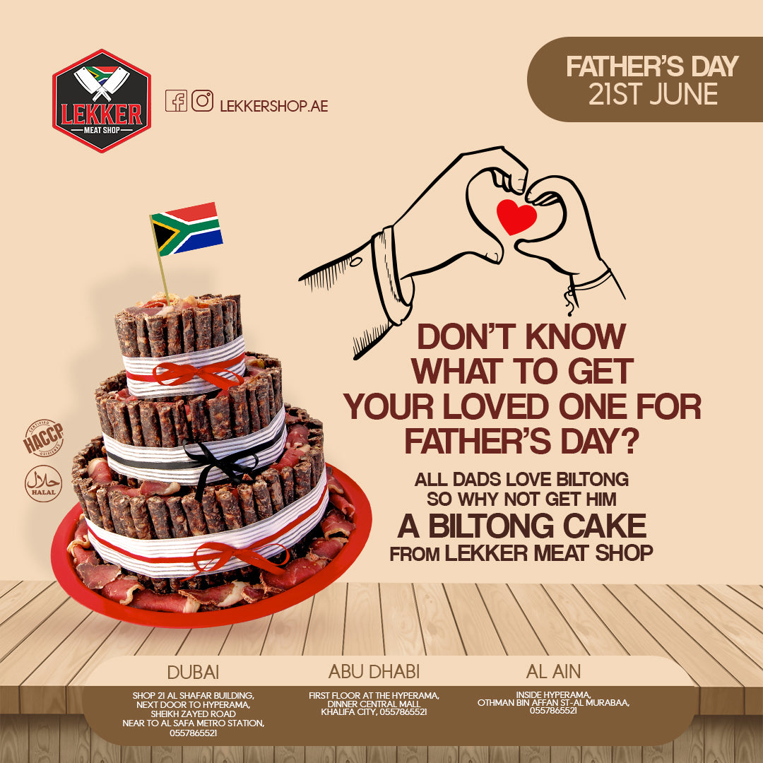 HAPPY FATHERS DAY BILTONG CAKE