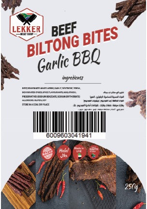 BEEF BILTONG STICKS GARLIC BBQ (CHOOSE WEIGHT)