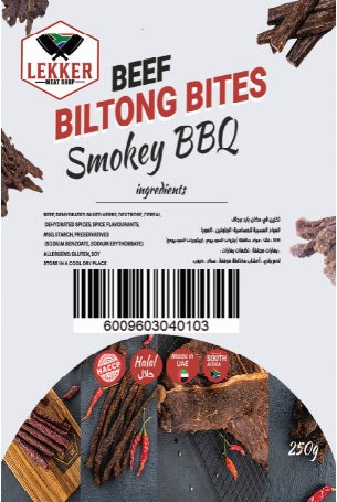 BEEF BILTONG STICKS SMOKEY BBQ (CHOOSE WEIGHT)
