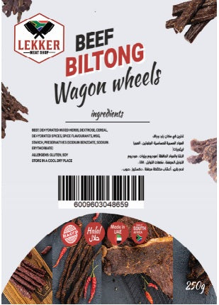 BEEF BILTONG WAGON WHEELS (CHOOSE WEIGHT)