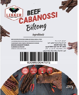 BEEF CABANOSSI BILTONG (CHOOSE WEIGHT)