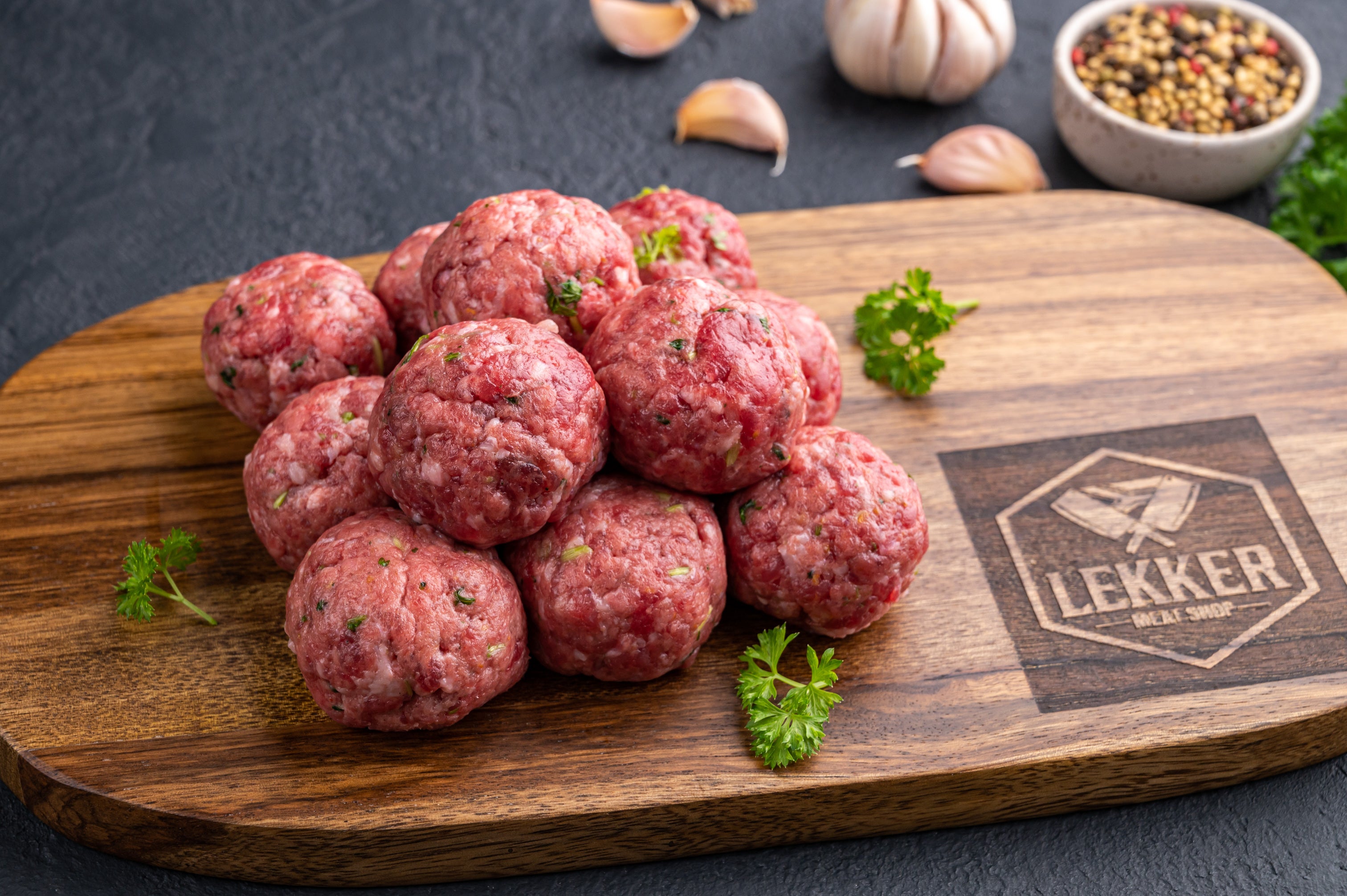BEEF MEATBALLS (CHOOSE FLAVOUR & WEIGHT)