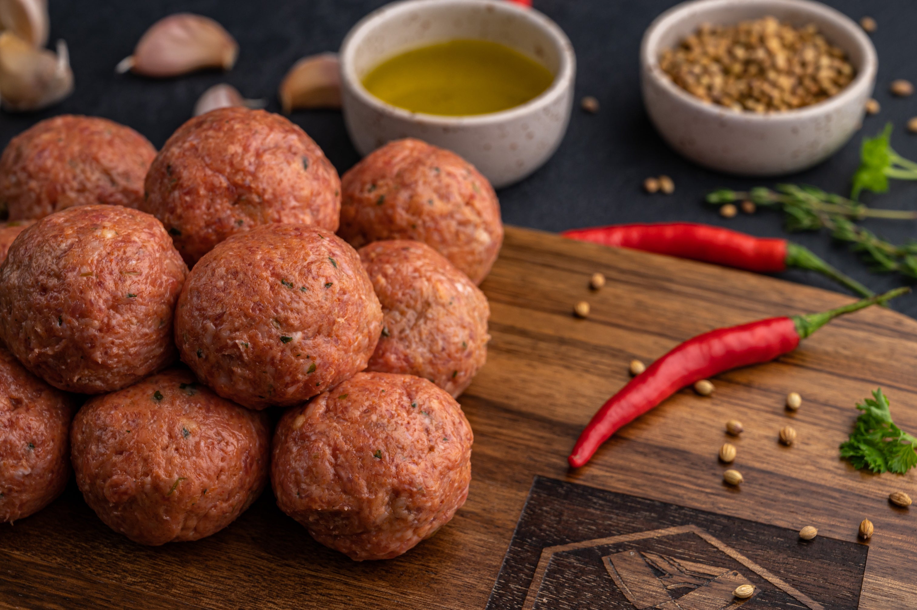 BEEF MEATBALLS (CHOOSE FLAVOUR & WEIGHT)