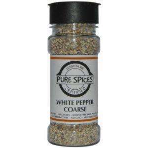 PURE SPICES WHITE PEPPER COARSE 100ML BOTTLE